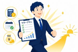 失業保険の知識を得て前向きにマネープランを立てる男性